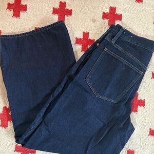 Madewell Women’s Wide Leg Dark Blue Jeans